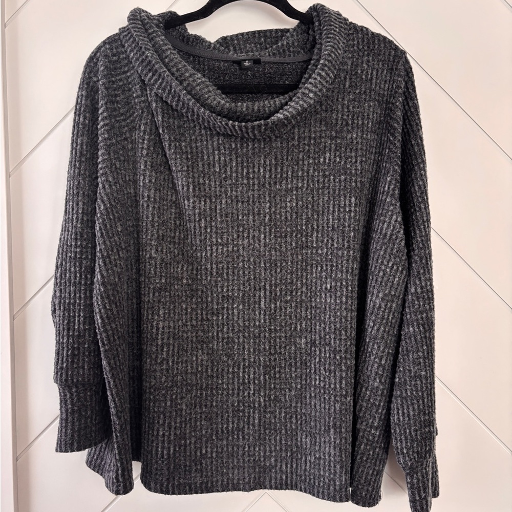 Torrid Charcoal Cowl Neck Sweater